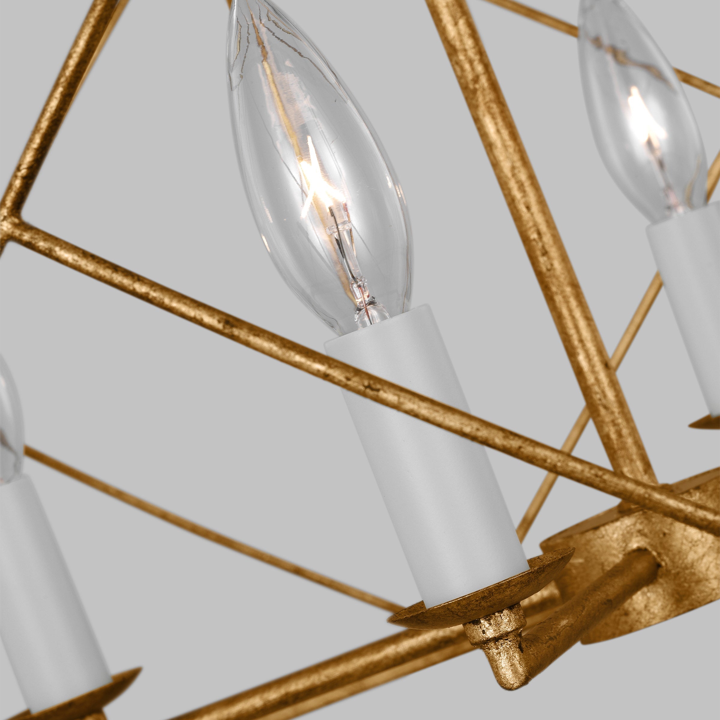 Waegnuvyu Modern Minimalist Vintage Industrial Metal Lantern Chandelier - Lamp Copper