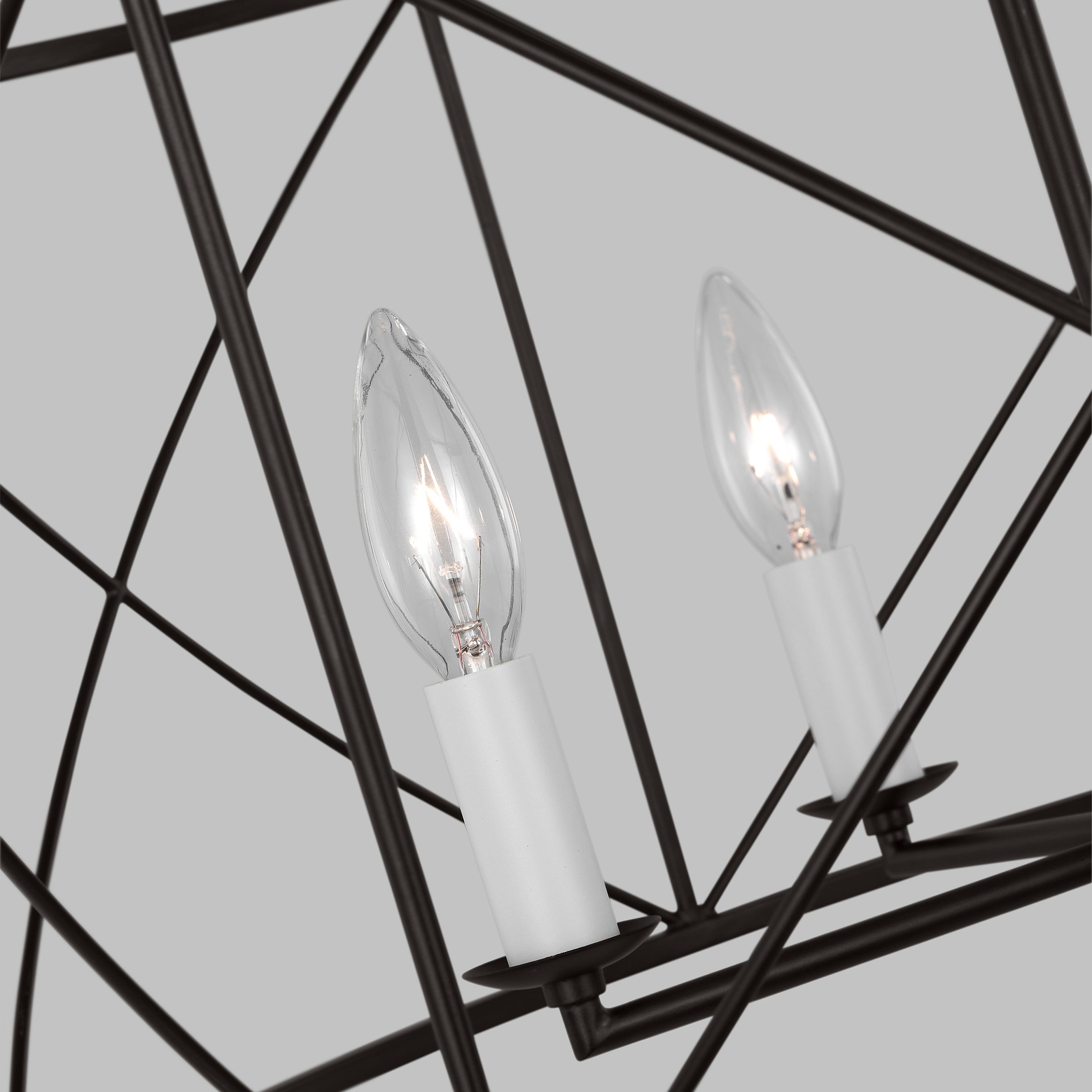 Waegnuvyu Modern Minimalist Vintage Industrial Metal Lantern Chandelier - Lamp Copper