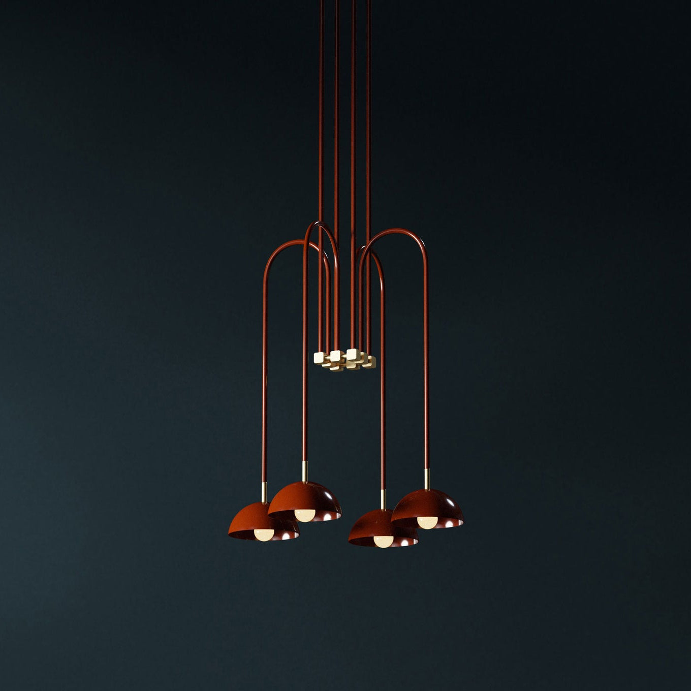 Blikuvyh Vintage Industrial Atelier Brass Metal Chandelier - Lamp Copper