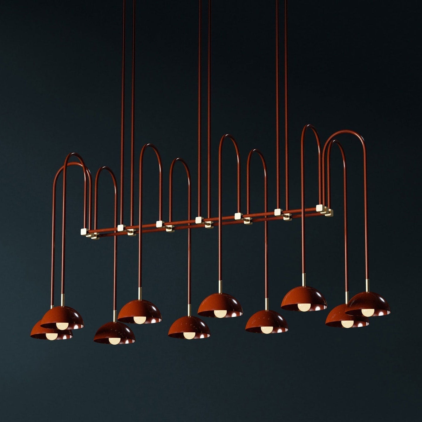 Blikuvyh Vintage Industrial Atelier Brass Metal Chandelier - Lamp Copper