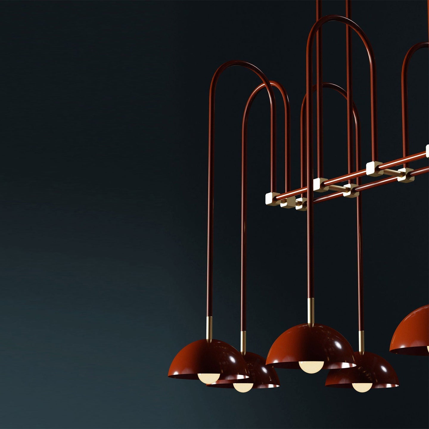 Blikuvyh Vintage Industrial Atelier Brass Metal Chandelier - Lamp Copper