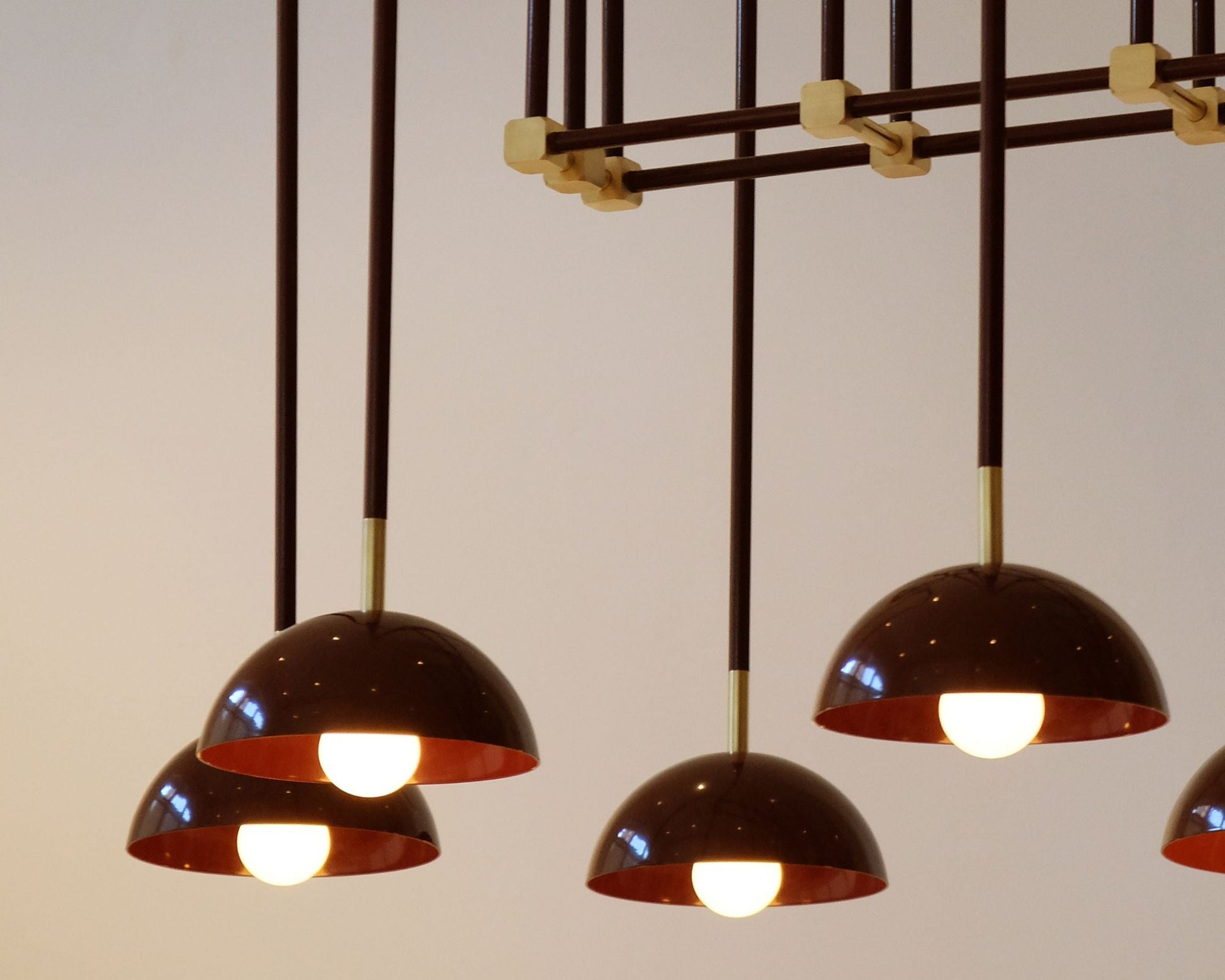Blikuvyh Vintage Industrial Atelier Brass Metal Chandelier - Lamp Copper