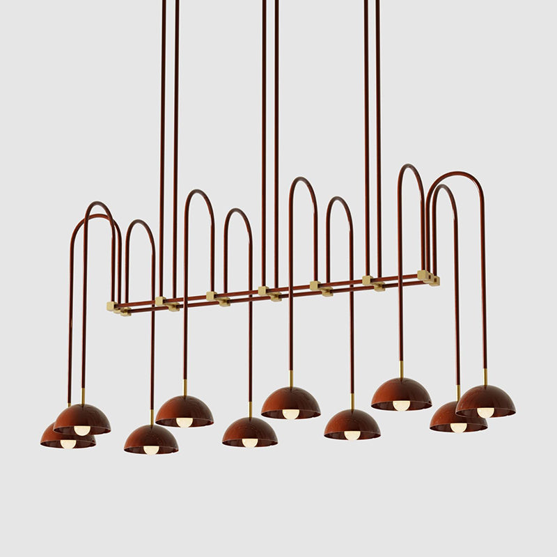 Blikuvyh Vintage Industrial Atelier Brass Metal Chandelier - Lamp Copper