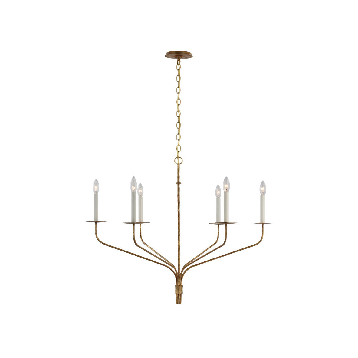 Caeluvyh Vintage Industrial Black Metal Chandelier - Lamp Copper