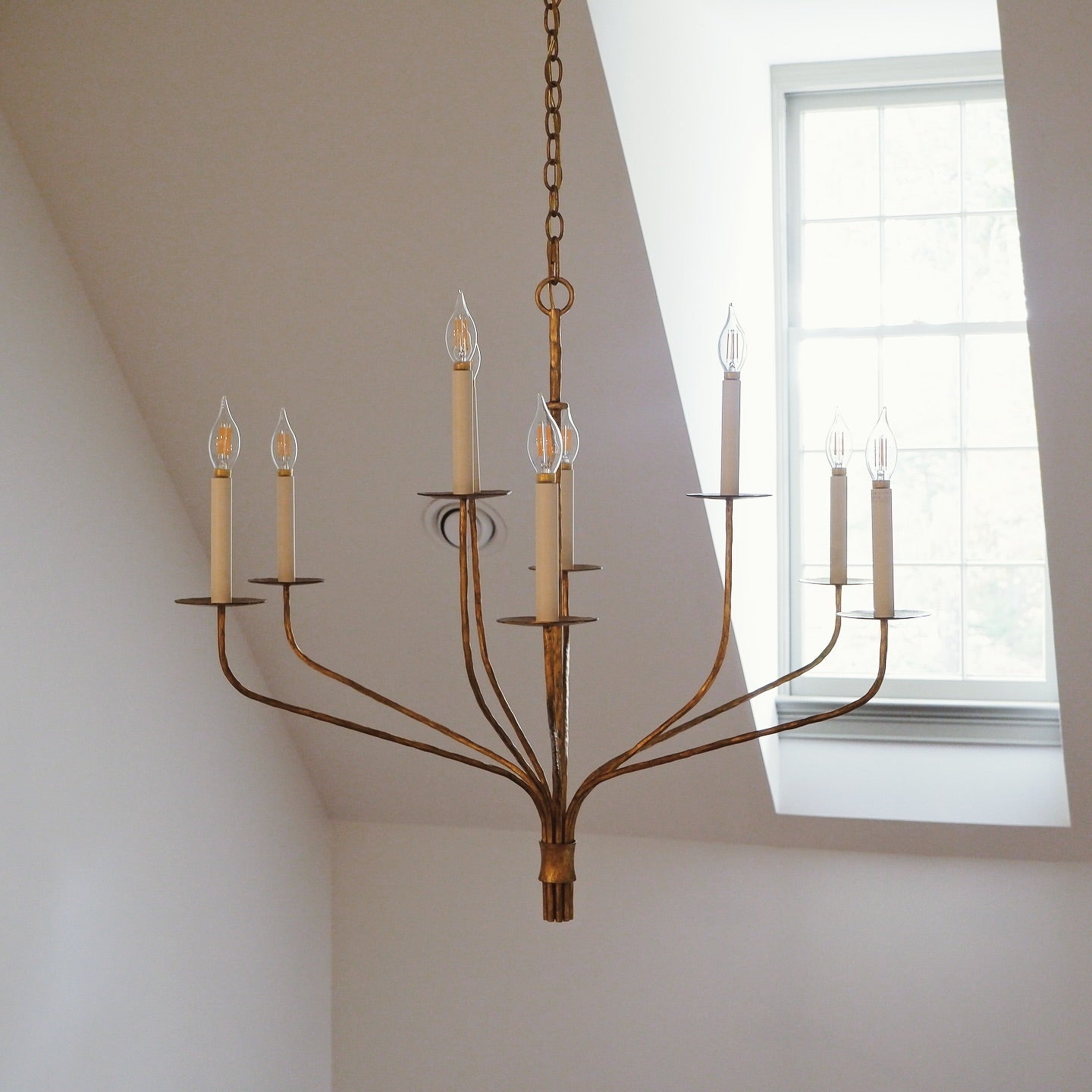 Caeluvyh Vintage Industrial Black Metal Chandelier - Lamp Copper