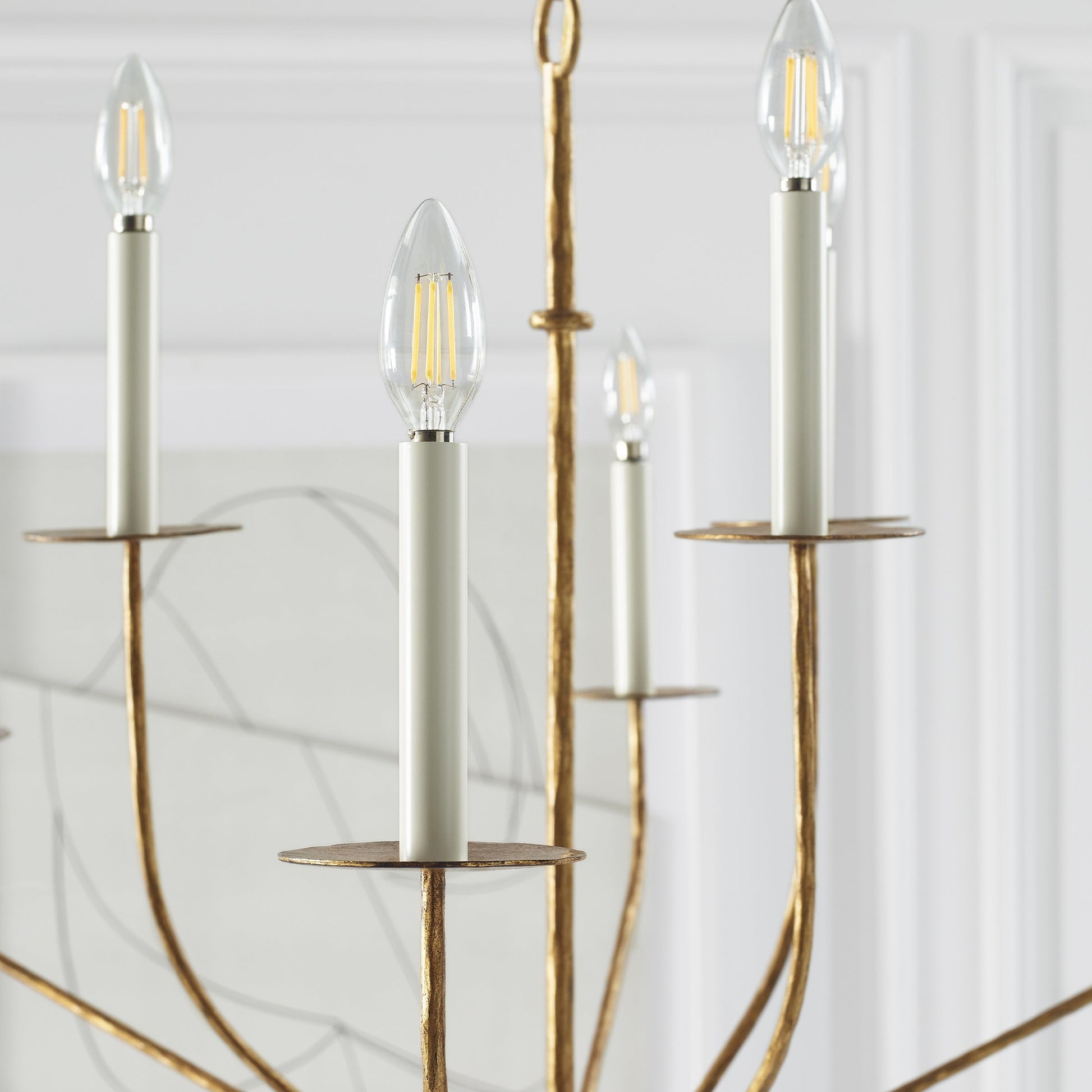 Caeluvyh Vintage Industrial Black Metal Chandelier - Lamp Copper