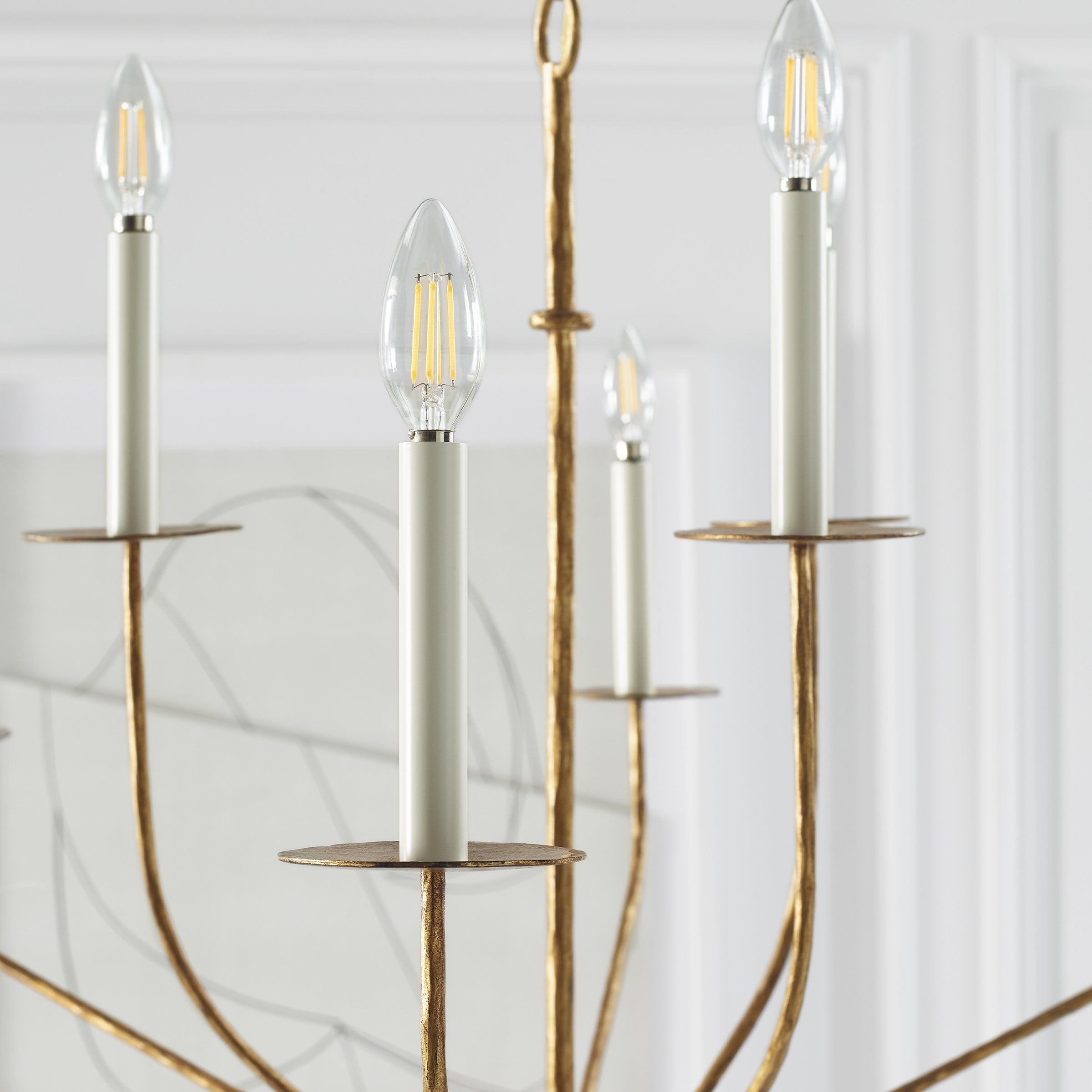 Caeluvyh Vintage Industrial Black Metal Chandelier - Lamp Copper