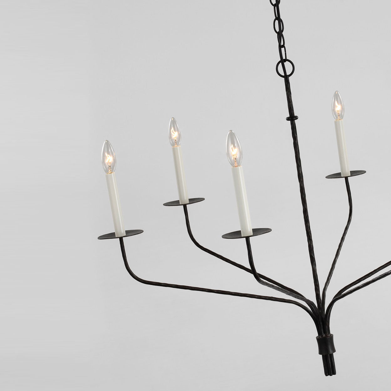 Caeluvyh Vintage Industrial Black Metal Chandelier - Lamp Copper