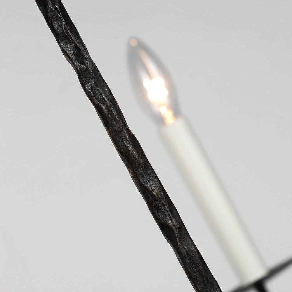 Caeluvyh Vintage Industrial Black Metal Chandelier - Lamp Copper