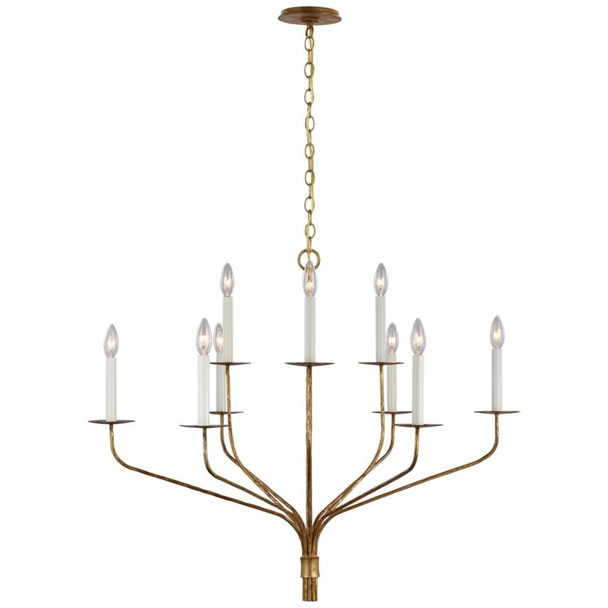 Caeluvyh Vintage Industrial Black Metal Chandelier - Lamp Copper