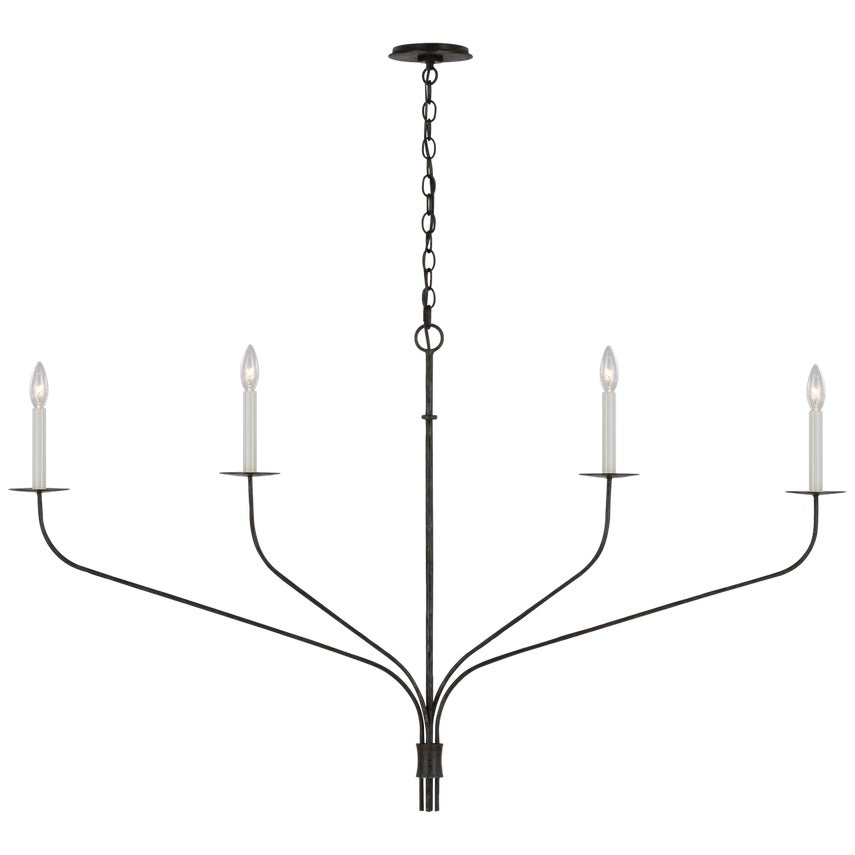 Caeluvyh Vintage Industrial Black Metal Chandelier - Lamp Copper