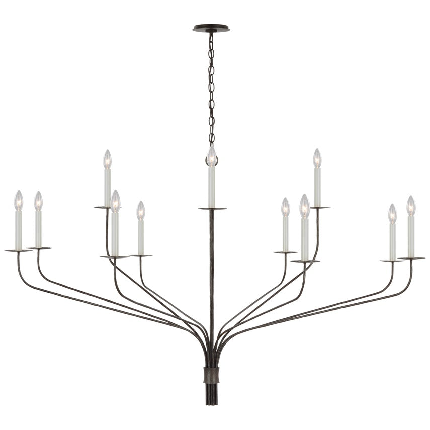 Caeluvyh Vintage Industrial Black Metal Chandelier - Lamp Copper