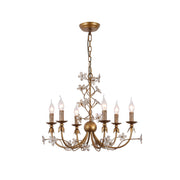 Ornuvyu Postmodern Luxury Clear Metal Crystal Chandelier - Lamp Copper