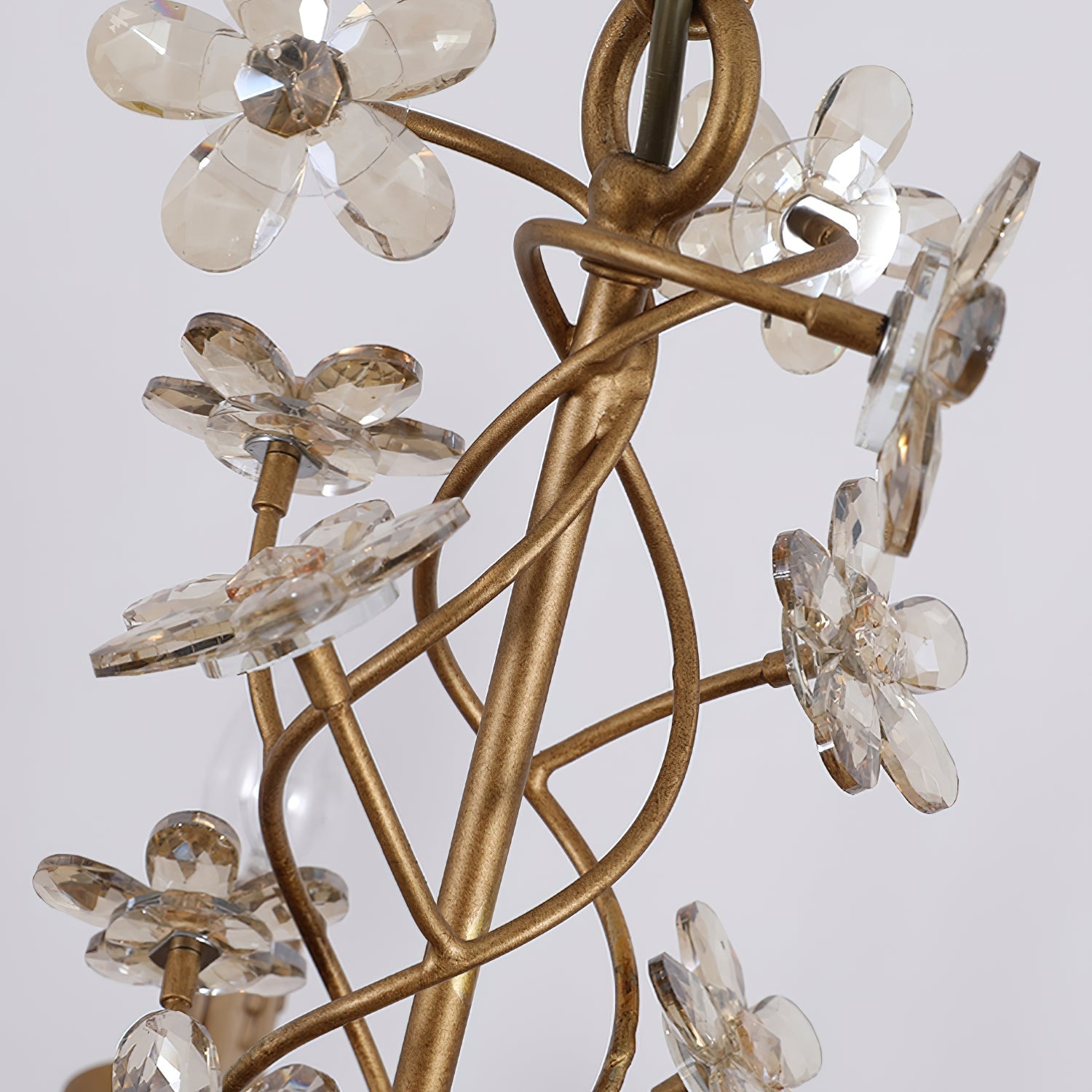 Ornuvyu Postmodern Luxury Clear Metal Crystal Chandelier - Lamp Copper