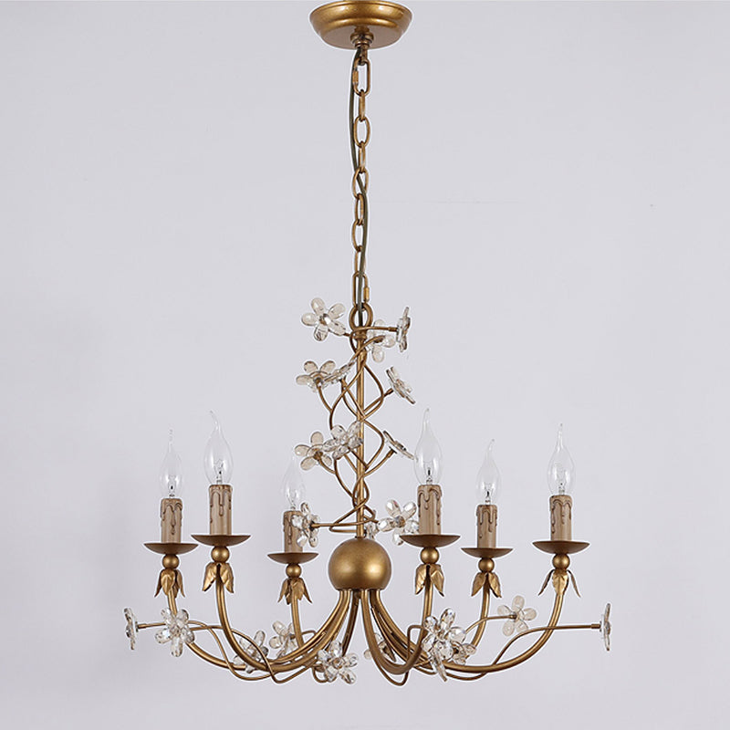 Ornuvyu Postmodern Luxury Clear Metal Crystal Chandelier - Lamp Copper