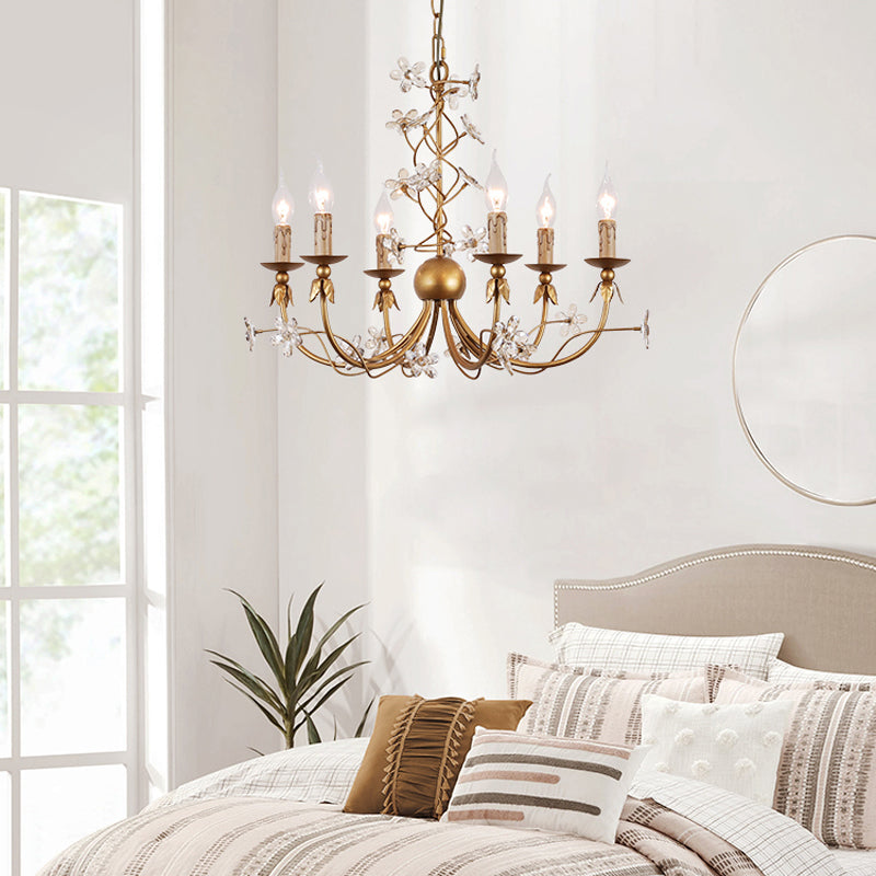 Ornuvyu Postmodern Luxury Clear Metal Crystal Chandelier - Lamp Copper