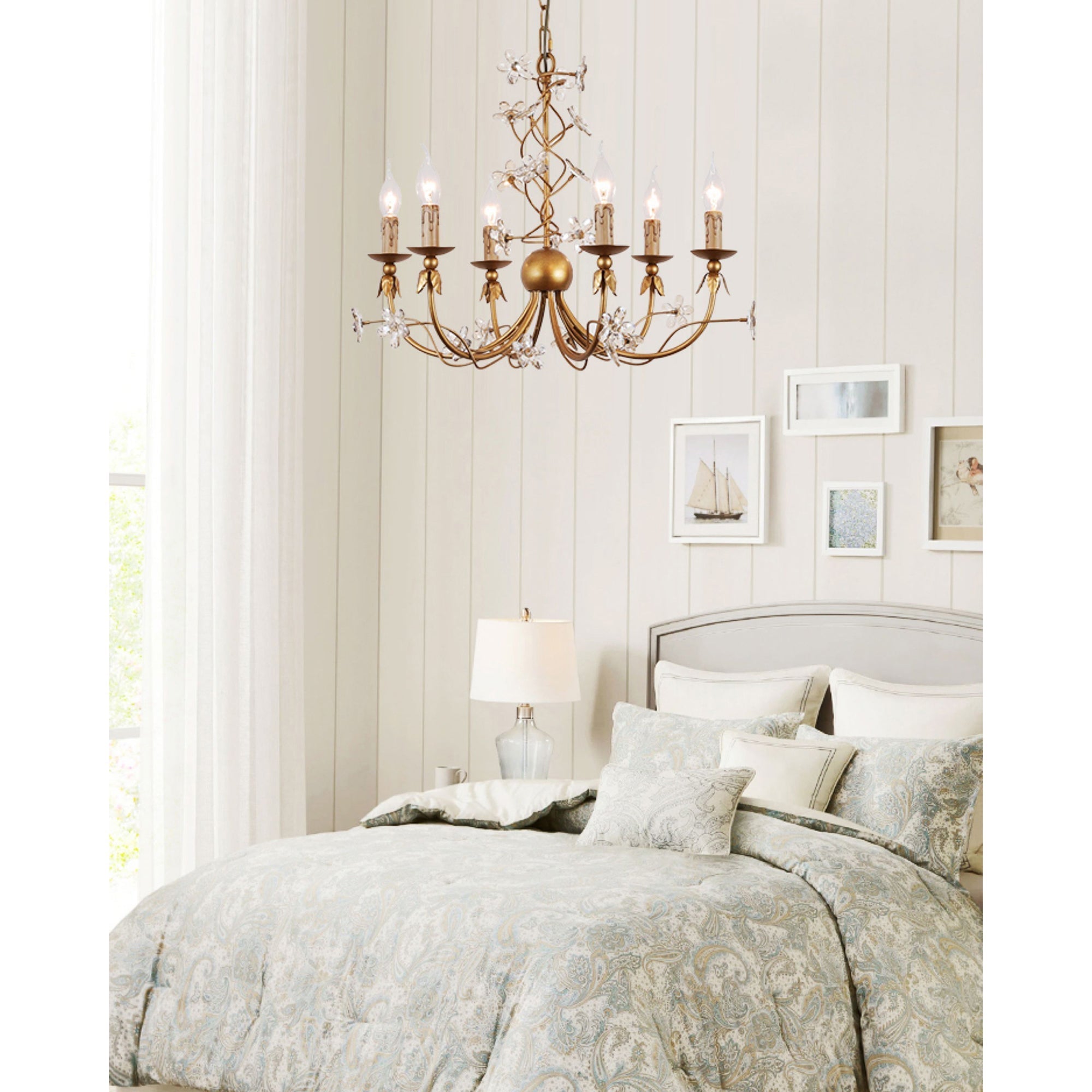 Ornuvyu Postmodern Luxury Clear Metal Crystal Chandelier - Lamp Copper