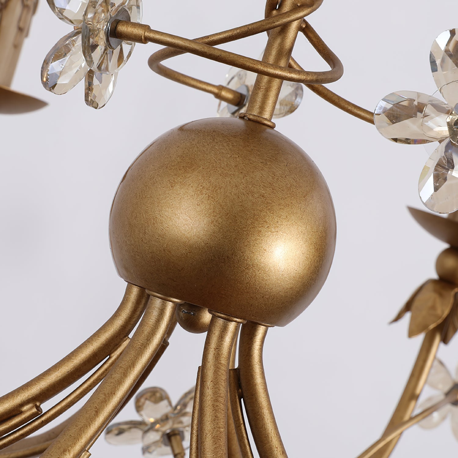 Ornuvyu Postmodern Luxury Clear Metal Crystal Chandelier - Lamp Copper