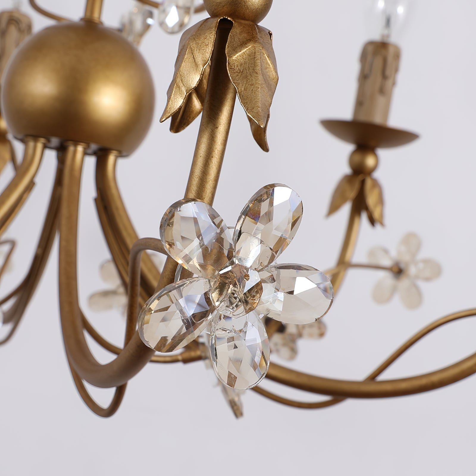 Ornuvyu Postmodern Luxury Clear Metal Crystal Chandelier - Lamp Copper