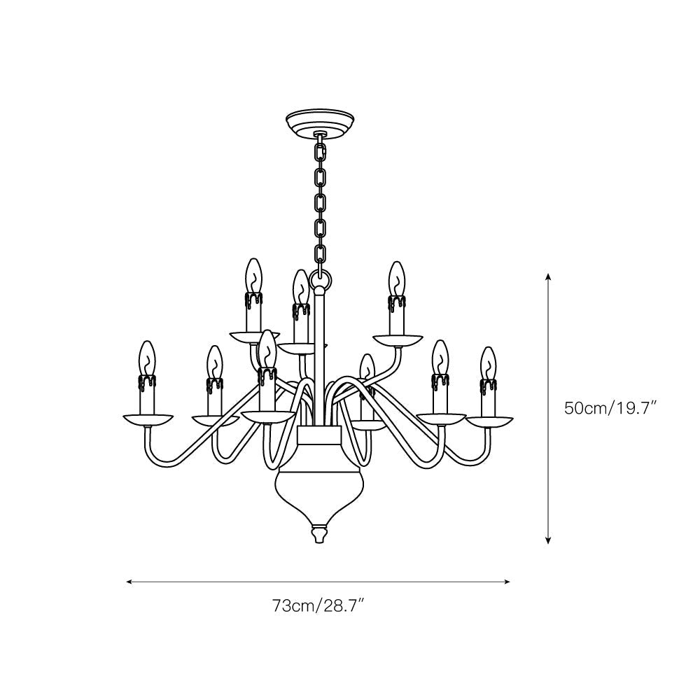 Blikuvyu Vintage Industrial Brass Metal Chandelier - Lamp Copper