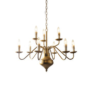 Blikuvyu Vintage Industrial Brass Metal Chandelier - Lamp Copper