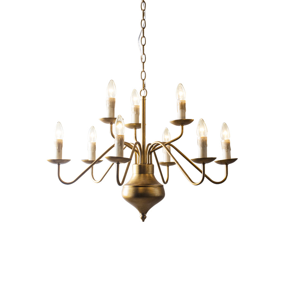 Blikuvyu Vintage Industrial Brass Metal Chandelier - Lamp Copper