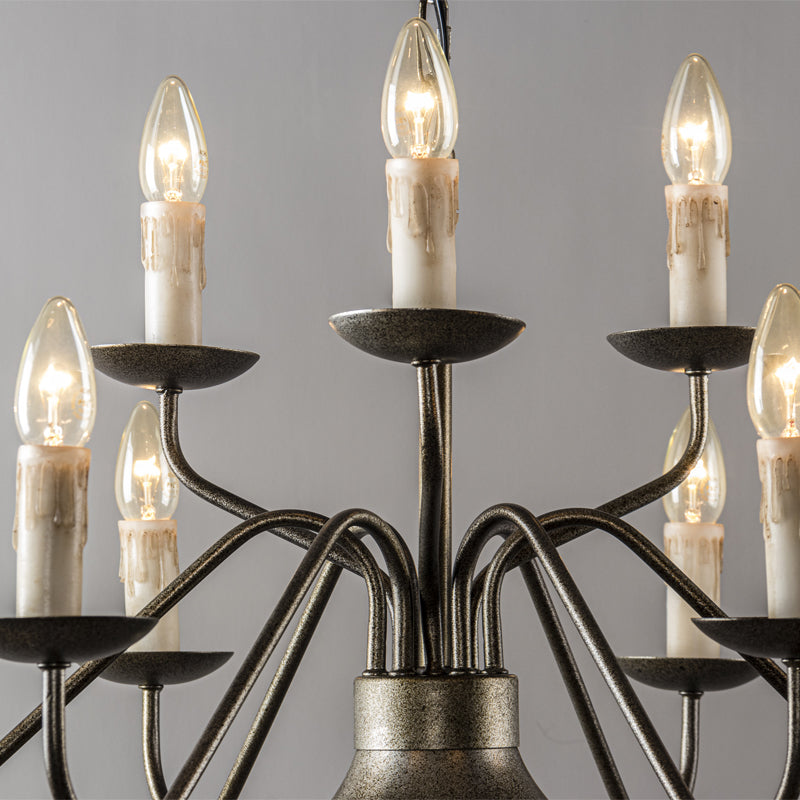 Blikuvyu Vintage Industrial Brass Metal Chandelier - Lamp Copper