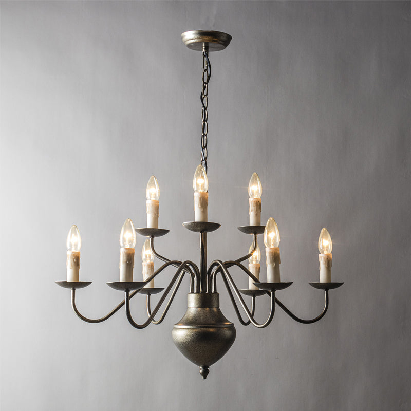 Blikuvyu Vintage Industrial Brass Metal Chandelier - Lamp Copper