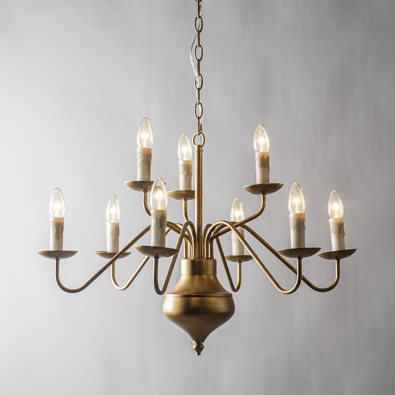 Blikuvyu Vintage Industrial Brass Metal Chandelier - Lamp Copper