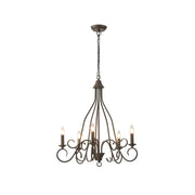 Dvaluvyu Vintage Industrial Metal Chandelier - Lamp Copper