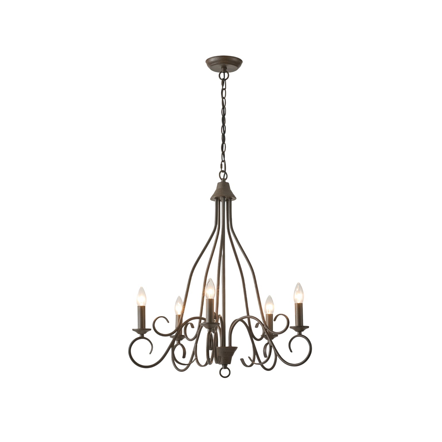 Dvaluvyu Vintage Industrial Metal Chandelier - Lamp Copper