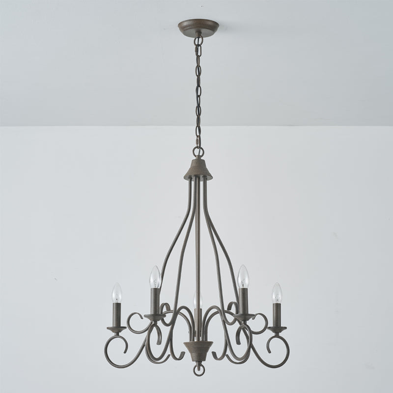 Dvaluvyu Vintage Industrial Metal Chandelier - Lamp Copper