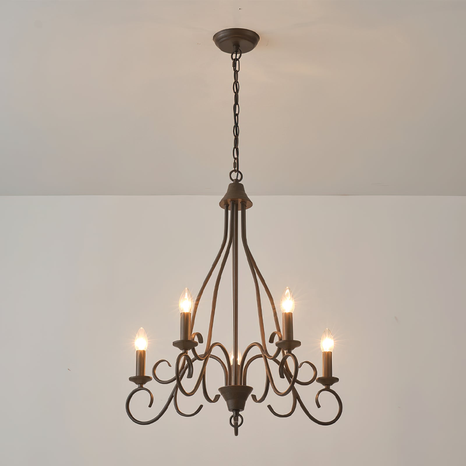 Dvaluvyu Vintage Industrial Metal Chandelier - Lamp Copper