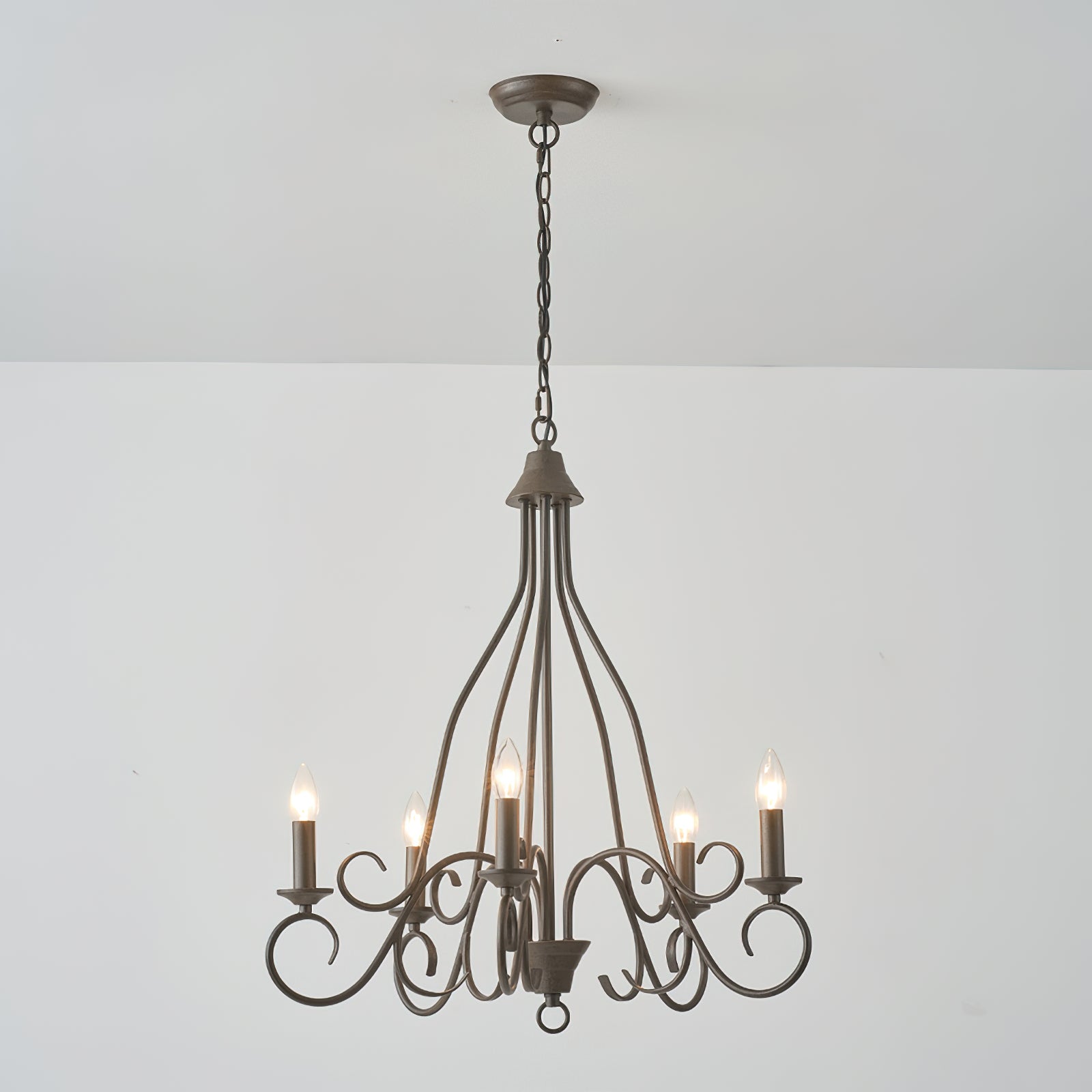 Dvaluvyu Vintage Industrial Metal Chandelier - Lamp Copper