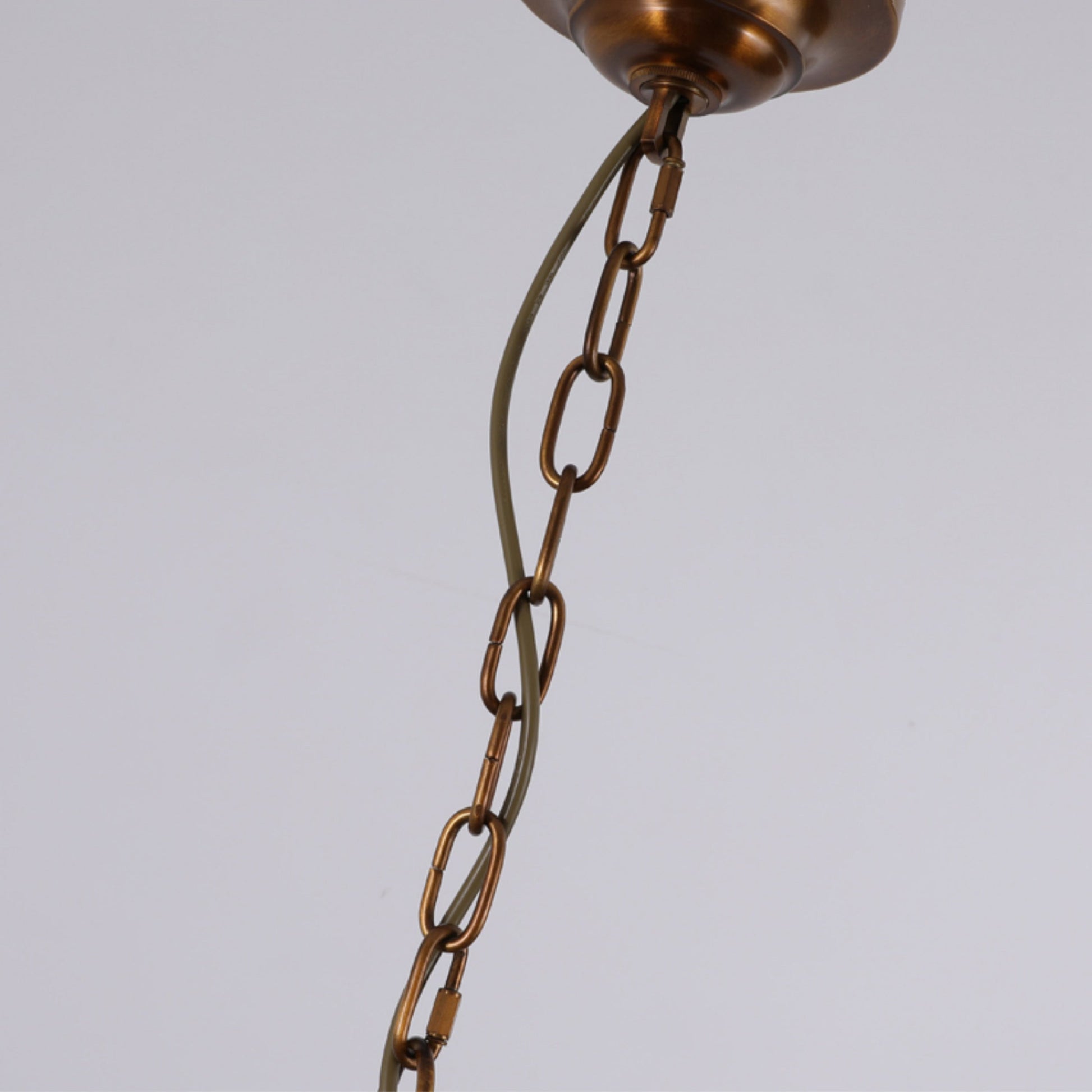 Gloruvyh Vintage Industrial Fabric Metal Chandelier - Lamp Copper