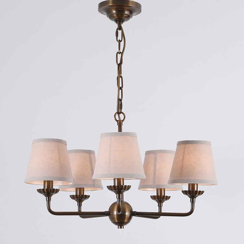 Gloruvyh Vintage Industrial Fabric Metal Chandelier - Lamp Copper
