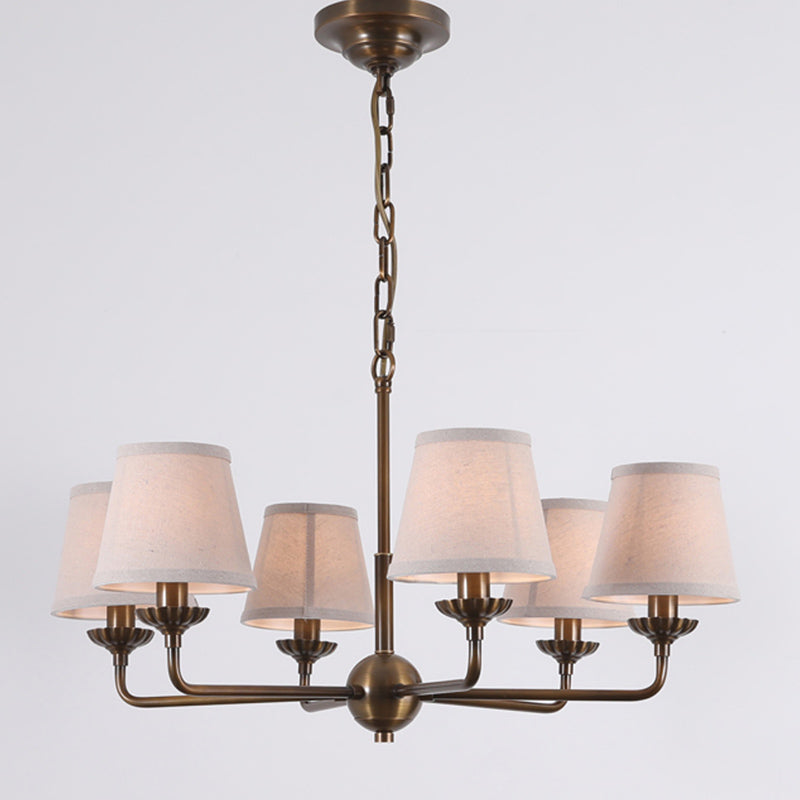 Gloruvyh Vintage Industrial Fabric Metal Chandelier - Lamp Copper