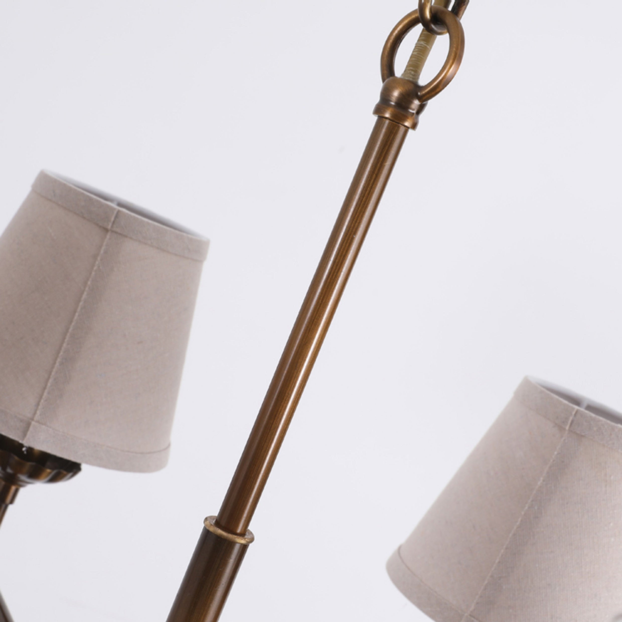 Gloruvyh Vintage Industrial Fabric Metal Chandelier - Lamp Copper