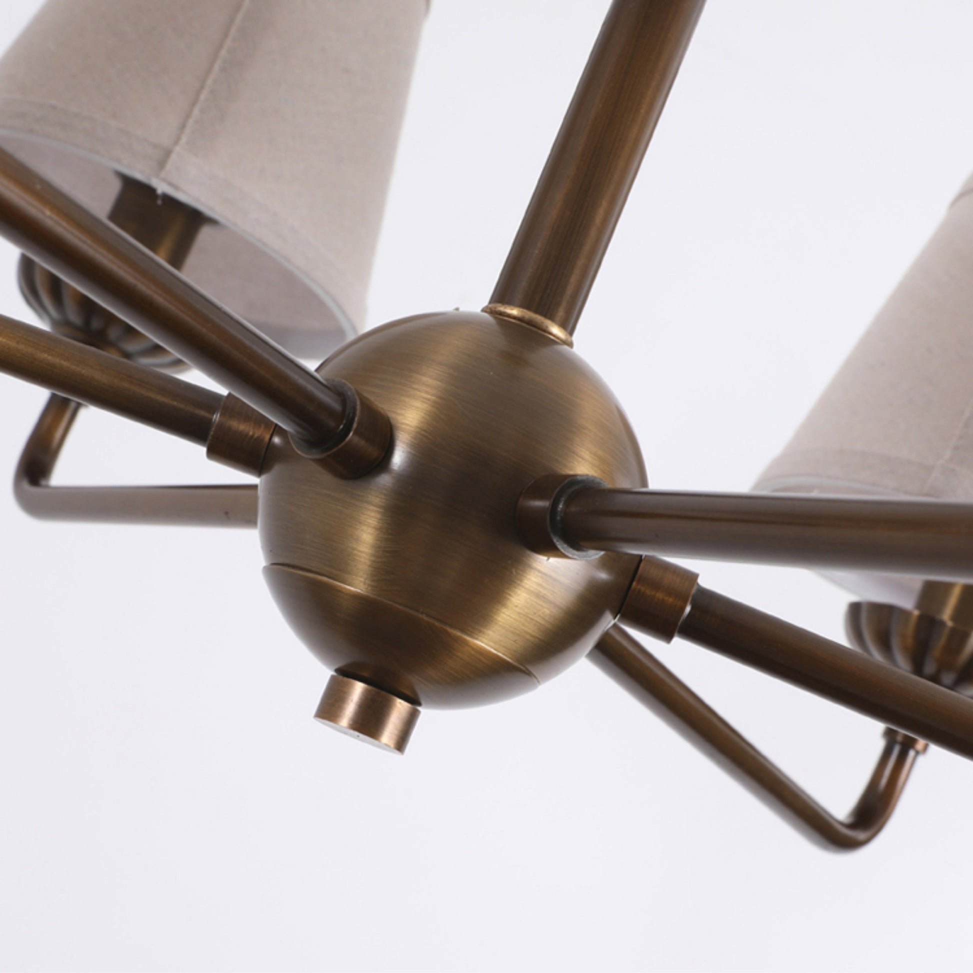 Gloruvyh Vintage Industrial Fabric Metal Chandelier - Lamp Copper