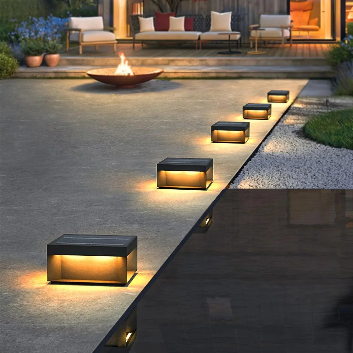 Elow Outdoor Post Lamps Modern Square Solar - Lamp Copper