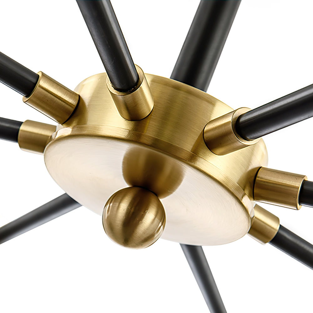 Kvennulix Mid-century Sputnik Metal Chandelier - Lamp Copper