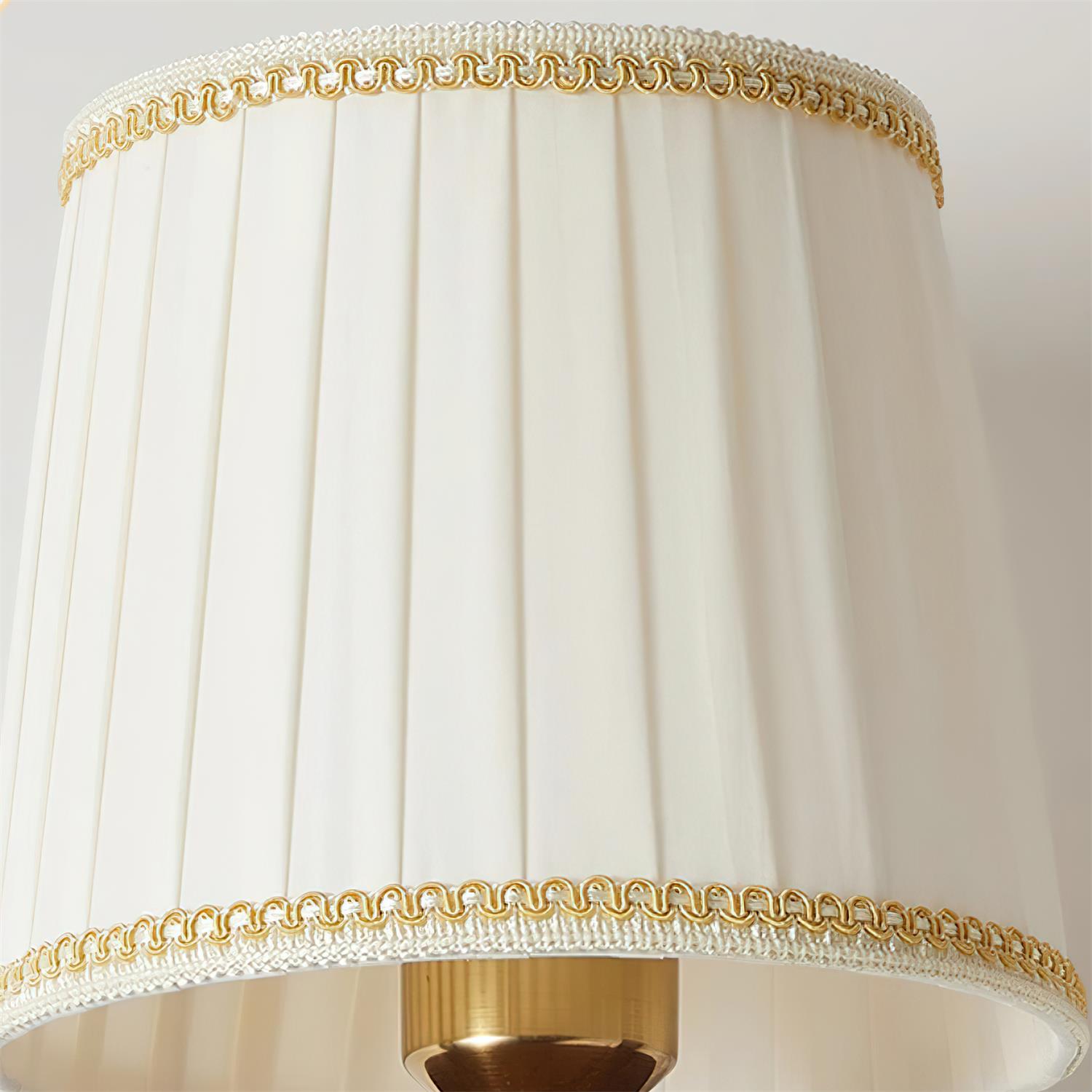 Wall Lamp Fabric Shade Modern Classic Gold Walnut Sconce Bedroom - Lamp Copper