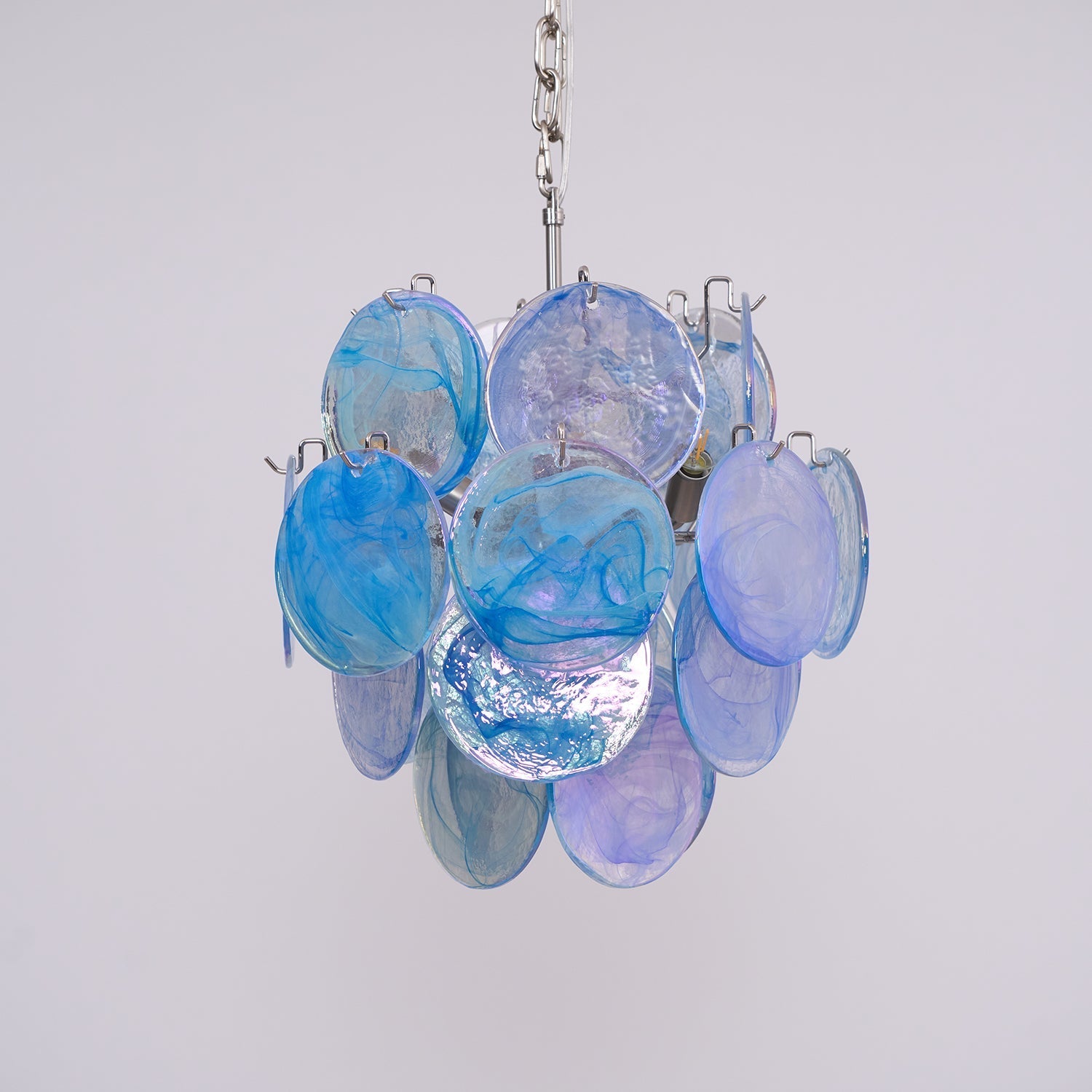 BlWaegnuvyj Individual Creativity Disc Metal Glass Chandelier - Lamp Copper