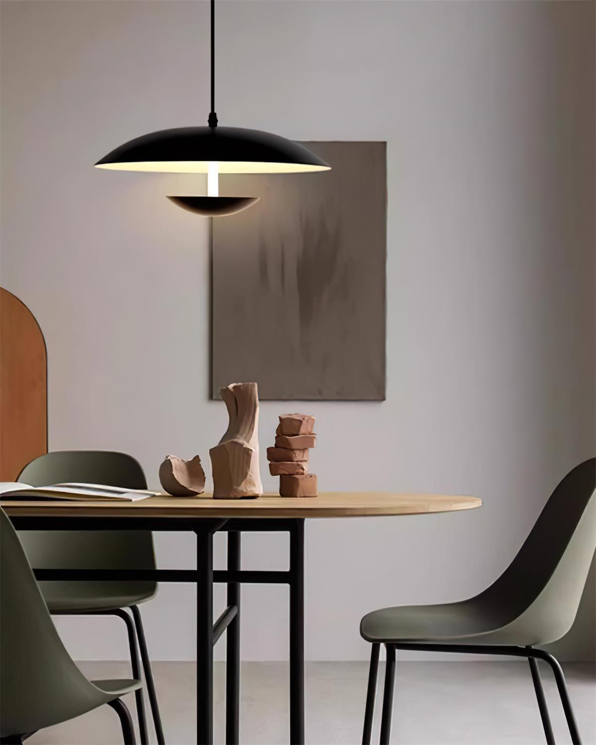 Pylos Minimalist Black Pendant Light - Lamp Copper
