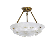 Bowl Pendant Lamp Alabaster Elegance - Lamp Copper