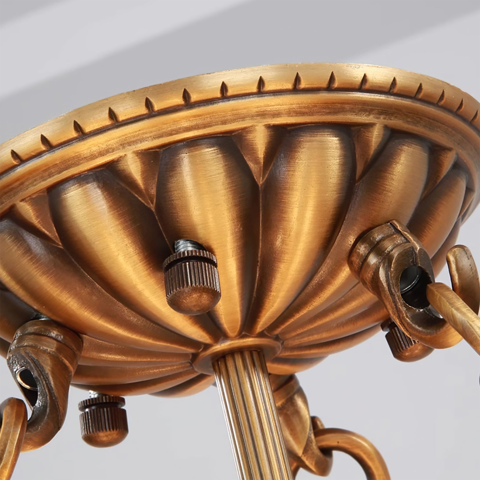 Bowl Pendant Lamp Alabaster Elegance - Lamp Copper