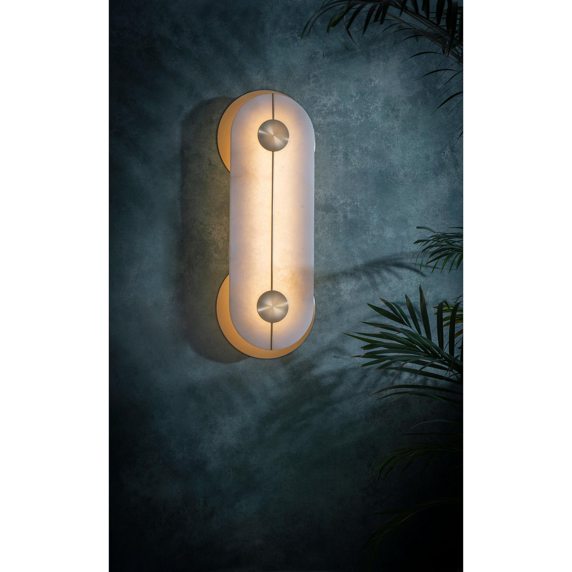 Auriel Modern Minimalist Brass Alabaster Wall Lamp - Lamp Copper