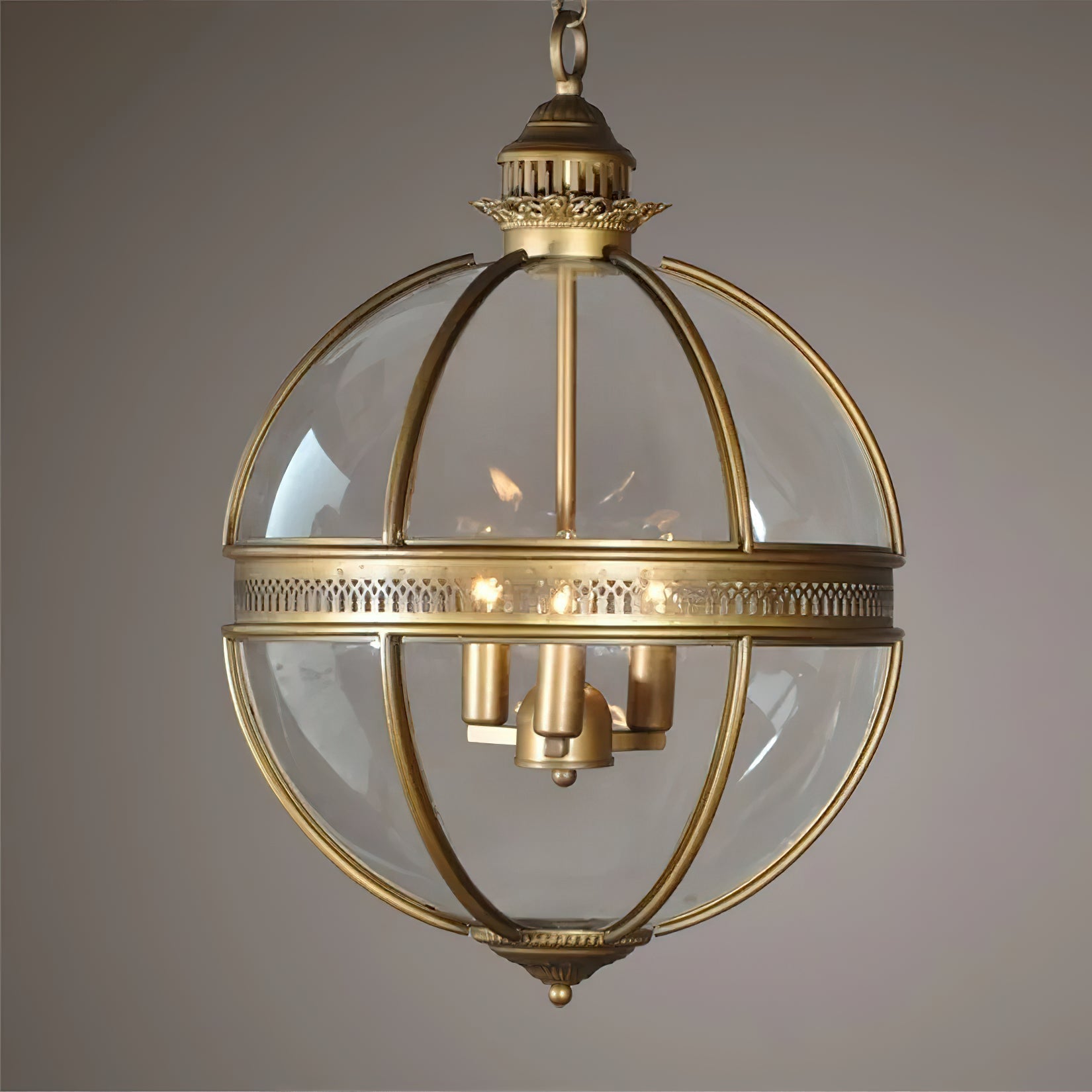 Edward Retro Pendant Light Glass - Lamp Copper