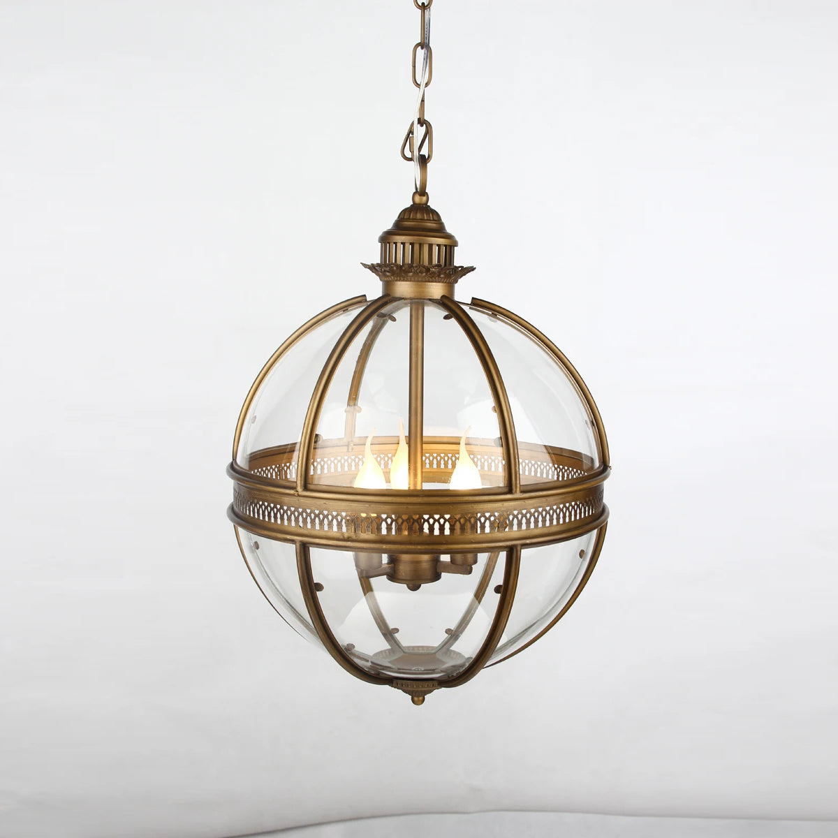 Edward Retro Pendant Light Glass - Lamp Copper
