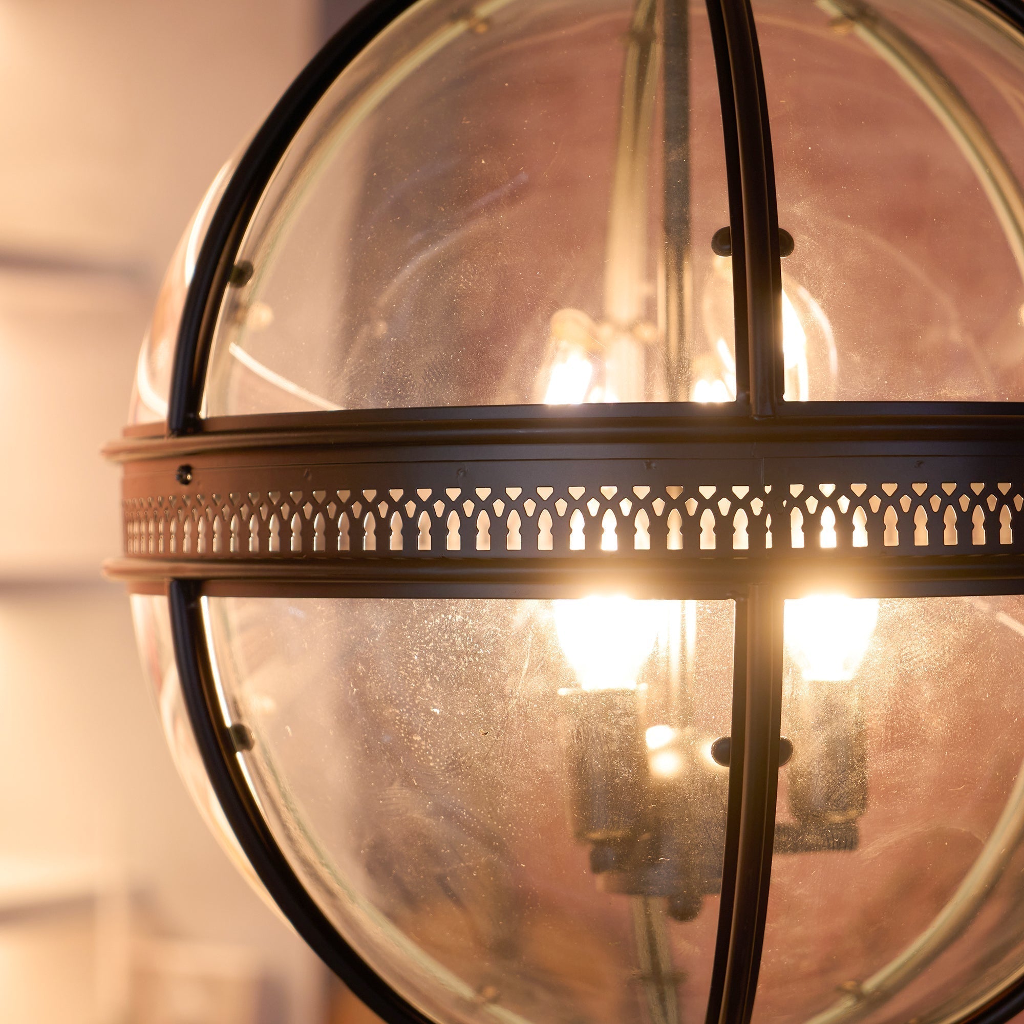 Edward Retro Pendant Light Glass - Lamp Copper